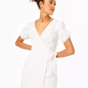 Lilly Pulitzer NWT Jasleen Romper Dress Resort White Jellyfish Crochet Sz Small